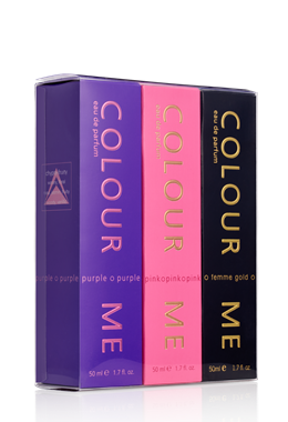 COLOUR ME Pink/Purple/Gold Femme Triple Gift Set